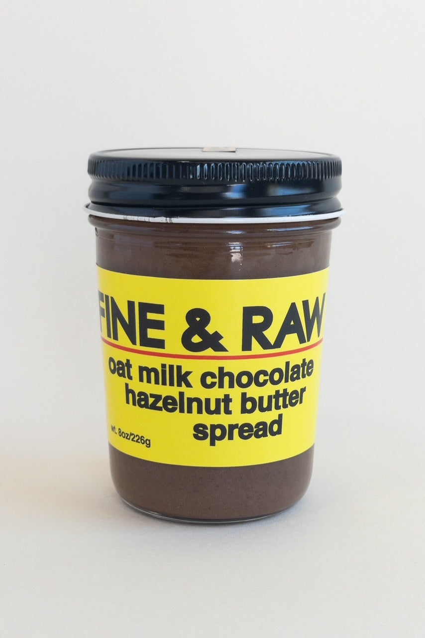 FINE & RAW Oat milk chocolate hazelnut butter spread Bloom Floral