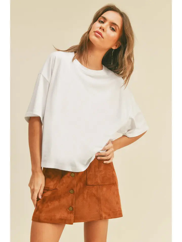 Cropped Short Sleeve T-Shirt