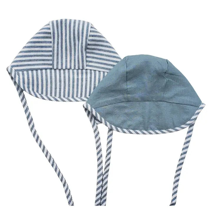 Nautical Bonnet With Visor - Reversible