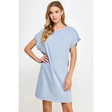 Mineral Washed Short Sleeve Mini T Shirt Dress | Bloom Floral Mineral Washed Short Sleeve Mini T Shirt Dress | Bloom Floral