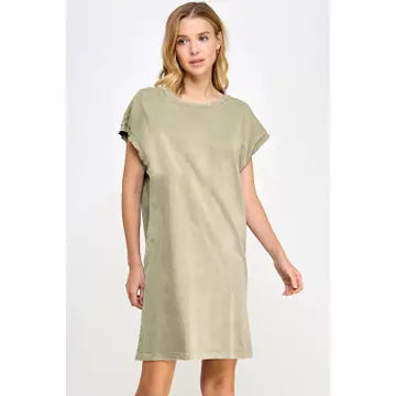 Mineral Washed Short Sleeve Mini T Shirt Dress | Bloom Floral Mineral Washed Short Sleeve Mini T Shirt Dress | Bloom Floral