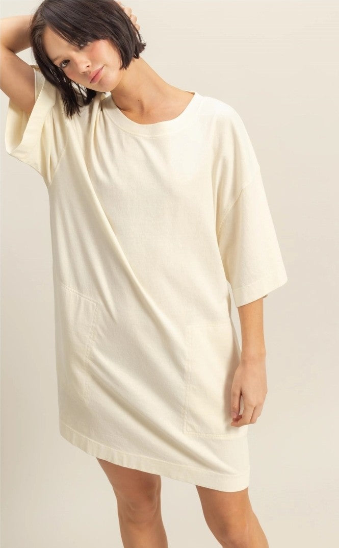 Short Sleeve Relaxed Fit T-Shirt Mini Dress|587