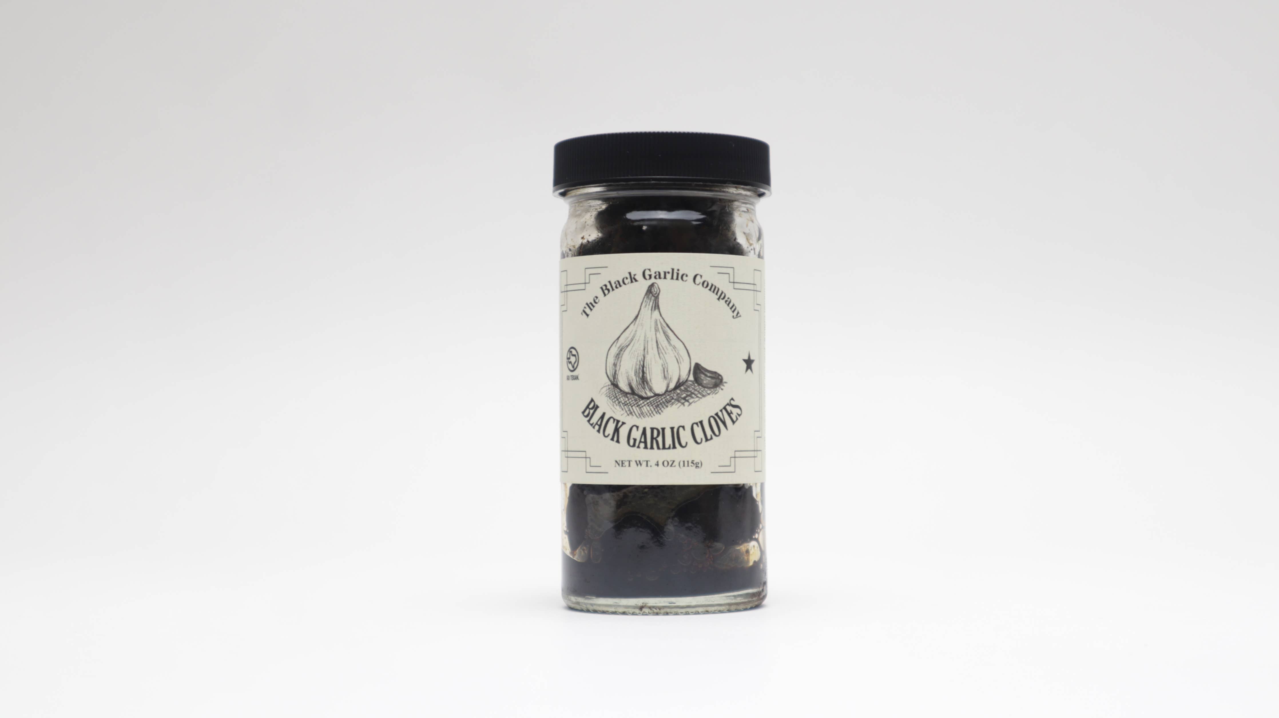 The Black Garlic Company - Black Garlic Cloves 4 oz Jar