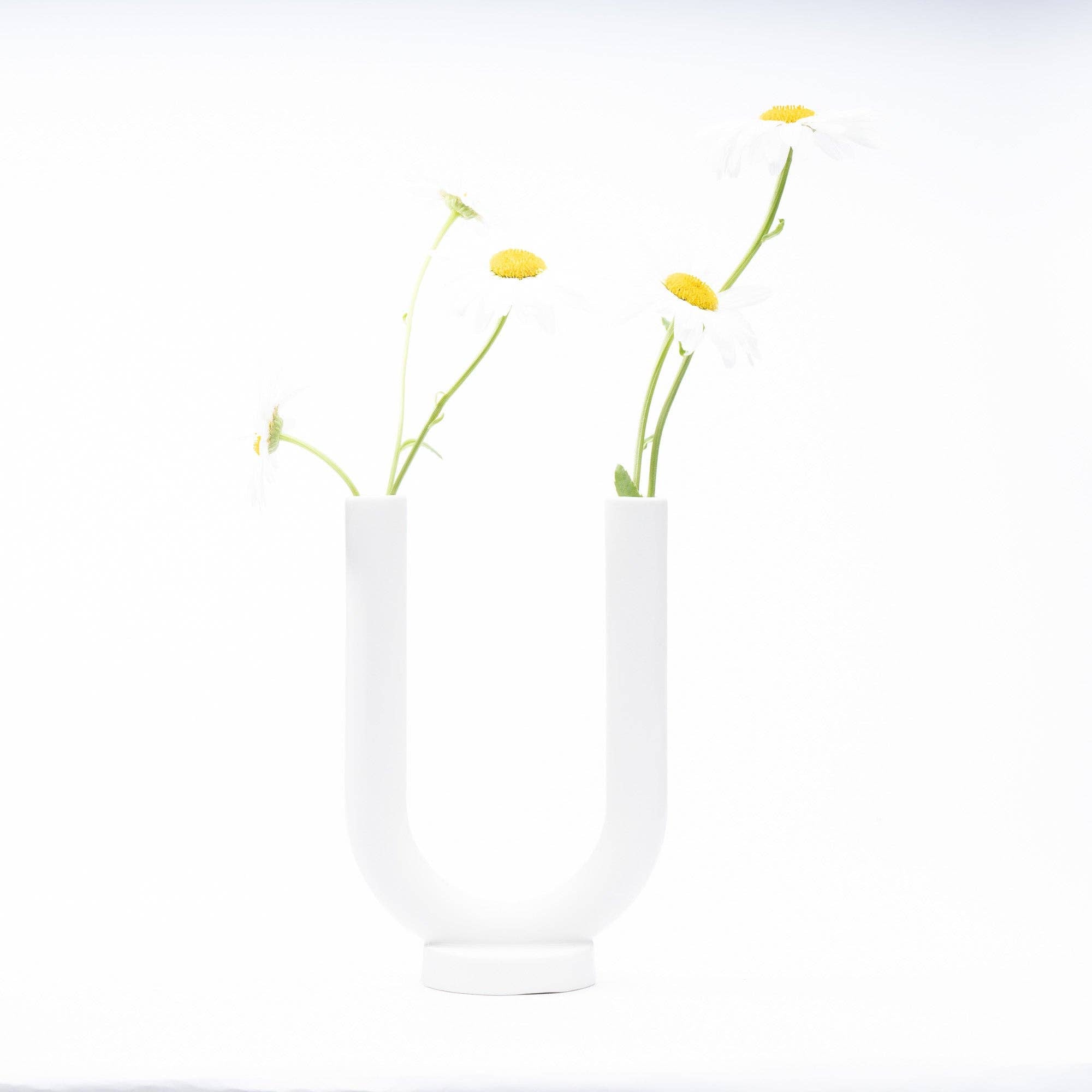 U shaped flower vase